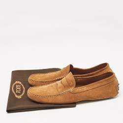 Tod's Brown Suede Slip on Loafers Size 45.5