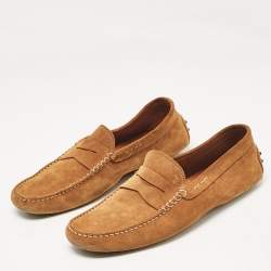Tod's Brown Suede Slip on Loafers Size 45.5