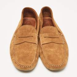 Tod's Brown Suede Slip on Loafers Size 45.5