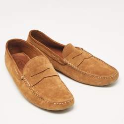 Tod's Brown Suede Slip on Loafers Size 45.5