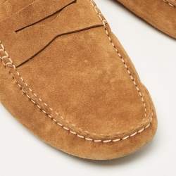 Tod's Brown Suede Slip on Loafers Size 45.5