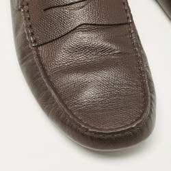 Tod's Brown Leather Penny Slip On Loafers Size 42