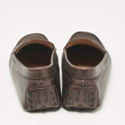 Tod's Brown Leather Penny Slip On Loafers Size 42