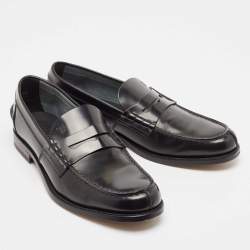مملوكة مسبقًا Tod's Black Patent Leather Penny Loafers Size 44