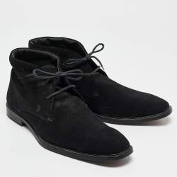 Tod's Black Suede Desert Boots Size 40