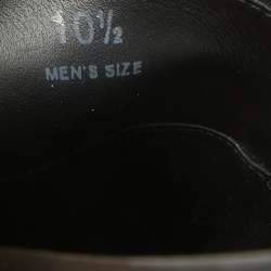 Pre Owned Tod's Black Leather Double T Slip On Loafers Size 45