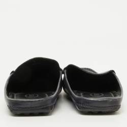 Tod's Dark Grey Leather Slip On Mules Loafers Size 41