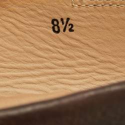 Pre Owned Tod's Dark Brown Leather Slip On Loafers Size 42.5