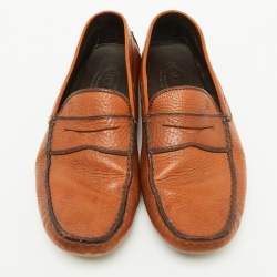 Tod's Tan Leather Slip On Loafers Size 42