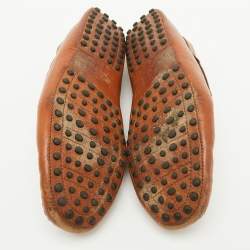 Tod's Tan Leather Slip On Loafers Size 42