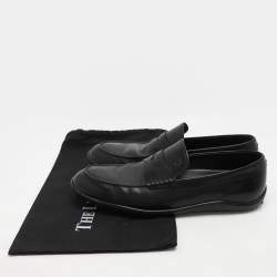 Tod's Black Leather Driver Loafers Size 44.5