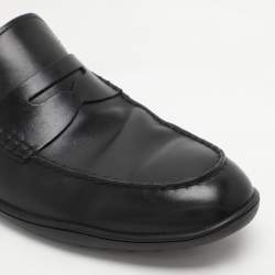 Tod's Black Leather Driver Loafers Size 44.5