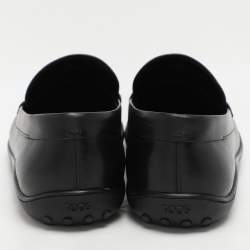 Tod's Black Leather Driver Loafers Size 44.5