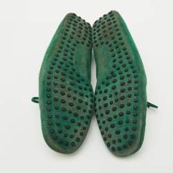 Tod's Green Suede Slip On Driver Loafers Size 44
