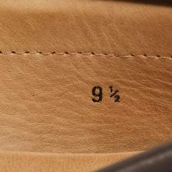 Pre Owned Tod's Dark Brown Leather Slip On Loafers Size 44