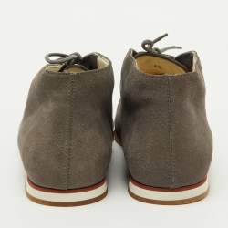 Tod's Grey Suede Lace Up Ankle Length Boots Size 44
