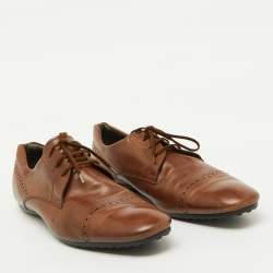 Tod's Brown Leather Lace Up Derby Size 44