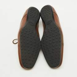 Tod's Brown Leather Lace Up Derby Size 44