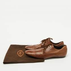 Tod's Brown Leather Lace Up Derby Size 44