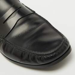 Tod's Black Leather Slip On Loafers Size 44