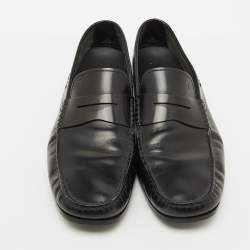 Tod's Black Leather Slip On Loafers Size 44