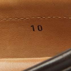 Tod's Dark Brown Leather Bow Slip On Loafers Size 44.5