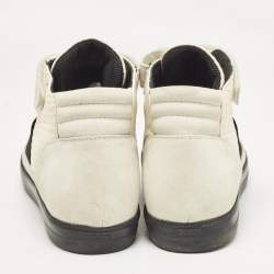 Tod's Grey/White Fabric and Suede High Top Sneakers Size 45.5