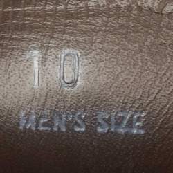 Pre Owned Tod's Dark Brown Suede Bow Slip On Loafers Size 44.5