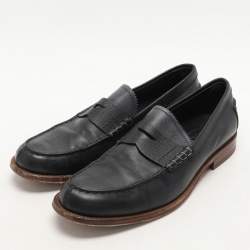 Tod's Dark Blue Leather Slip On Loafers Size 41