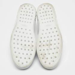 Tod's White Leather Low Top Lace Up Sneakers Size 45.5