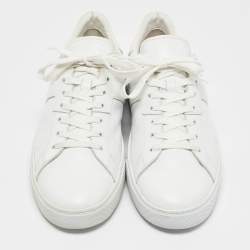 Tod's White Leather Low Top Lace Up Sneakers Size 45.5