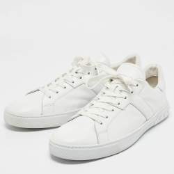 Tod's White Leather Low Top Lace Up Sneakers Size 45.5