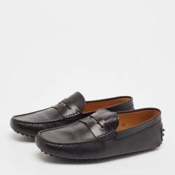 Tod's Black Leather Slip On Loafers Size 40