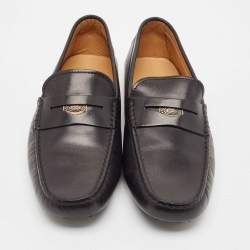 Tod's Black Leather Slip On Loafers Size 40