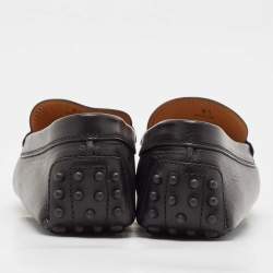 Tod's Black Leather Slip On Loafers Size 40