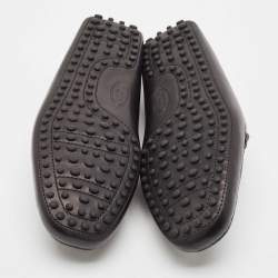 Tod's Black Leather Slip On Loafers Size 40
