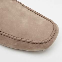 Tod's Olive Green Nubuck Leather Slip On Loafers Size 40
