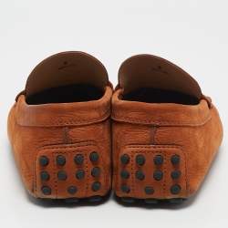 Tod's Brown Nubuck Leather Driver Loafers Size 39.5