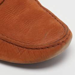 Tod's Brown Nubuck Leather Driver Loafers Size 39.5