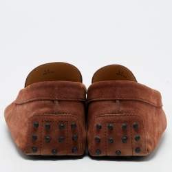 Tod's Brown Suede Slip On Loafers Size 45.5