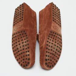 Tod's Brown Suede Slip On Loafers Size 45.5
