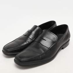Tod's Black Leather Penny Loafers Size 45.5