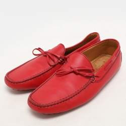 Tod's for Ferrari Leather City Gommino Loafers Size 45.5