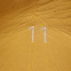 Pre Owned Tod's Yellow Leather City Gommino Loafers Size 45.5