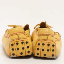 Pre Owned Tod's Yellow Leather City Gommino Loafers Size 45.5