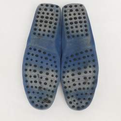 Tod's Blue Suede Gommino Loafers Size 44.5