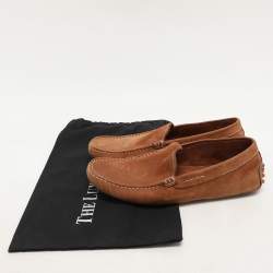 Pre Owned Tod's Brown Leather Loafers Size 39.5