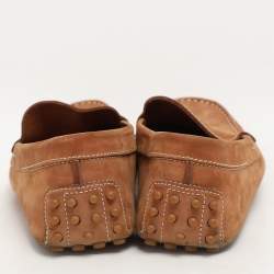 Pre Owned Tod's Brown Leather Loafers Size 39.5