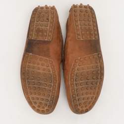 Pre Owned Tod's Brown Leather Loafers Size 39.5