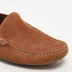 Pre Owned Tod's Brown Leather Loafers Size 39.5